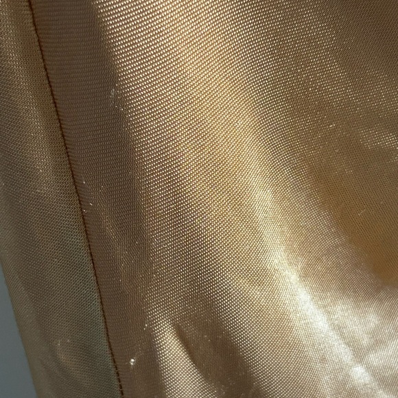 New ASOS Sleeveless Gold Sheen Cowl Neck Ruched Formal Prom Evening Dress - Picture 6 of 16